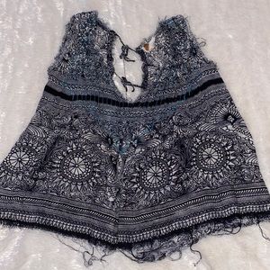 Free People One, Size XS, Black, Grey, Blue, White